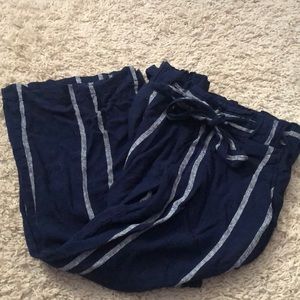 Blue and White striped pants